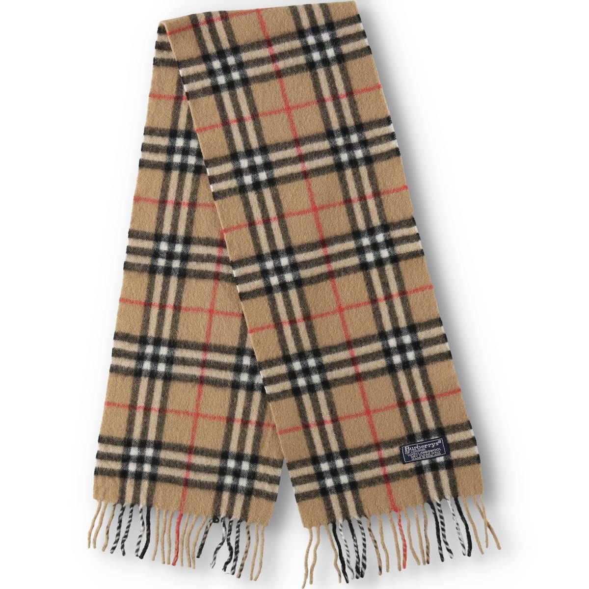 古着 バーバリー Burberry's LONDON チェック柄 ウールマフラー 英国製/yaa000667
