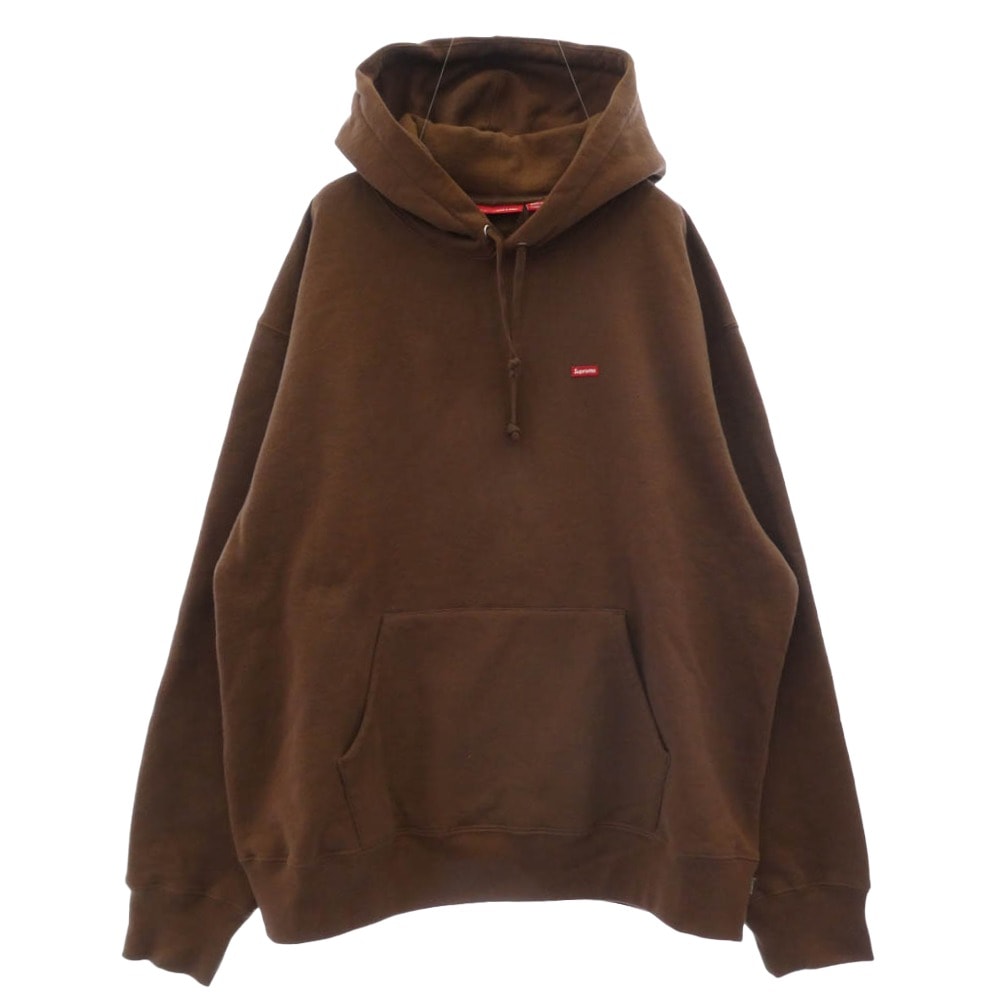 Supreme シュプリーム パーカー 24AW Small Box Hooded Sweatshirt Brown スモールボックスロゴ フーデッド スウェットシャツ パーカー フーディー ブラウン系 L【中古】