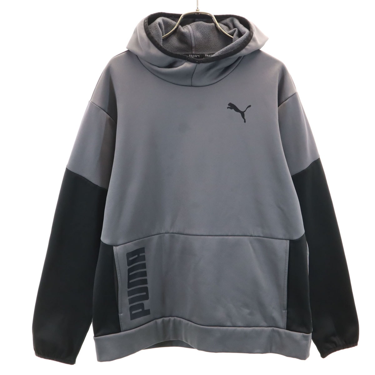 PUMA プーマ トレーニング 長袖 パーカー M グレー系 プルオーバー 裏起毛