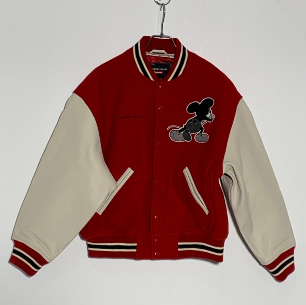 Supreme x Number (N)ine x Mickey Mouse Varsity Jacket "Red"