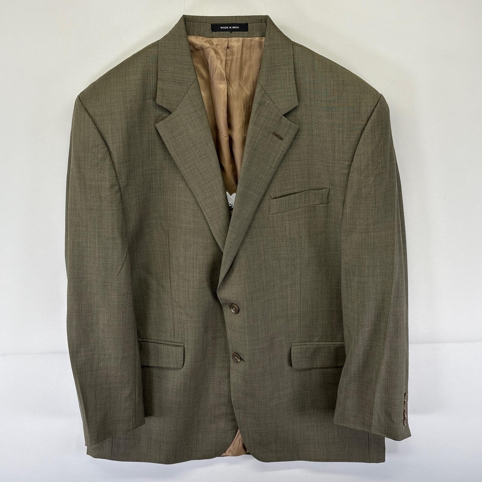 古着 ローレンラルフローレン LaurenRalphLauren テーラードジャケット ブレザー スーツ ウール 44R  グレー メンズ