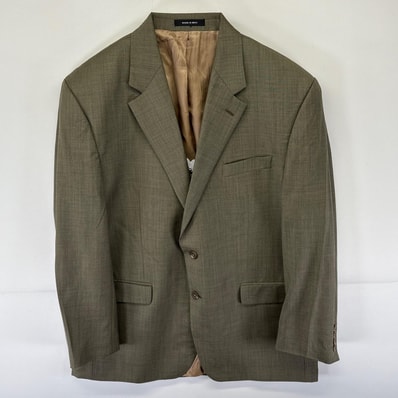 古着 ローレンラルフローレン LaurenRalphLauren テーラードジャケット ブレザー スーツ ウール 44R グレー メンズ