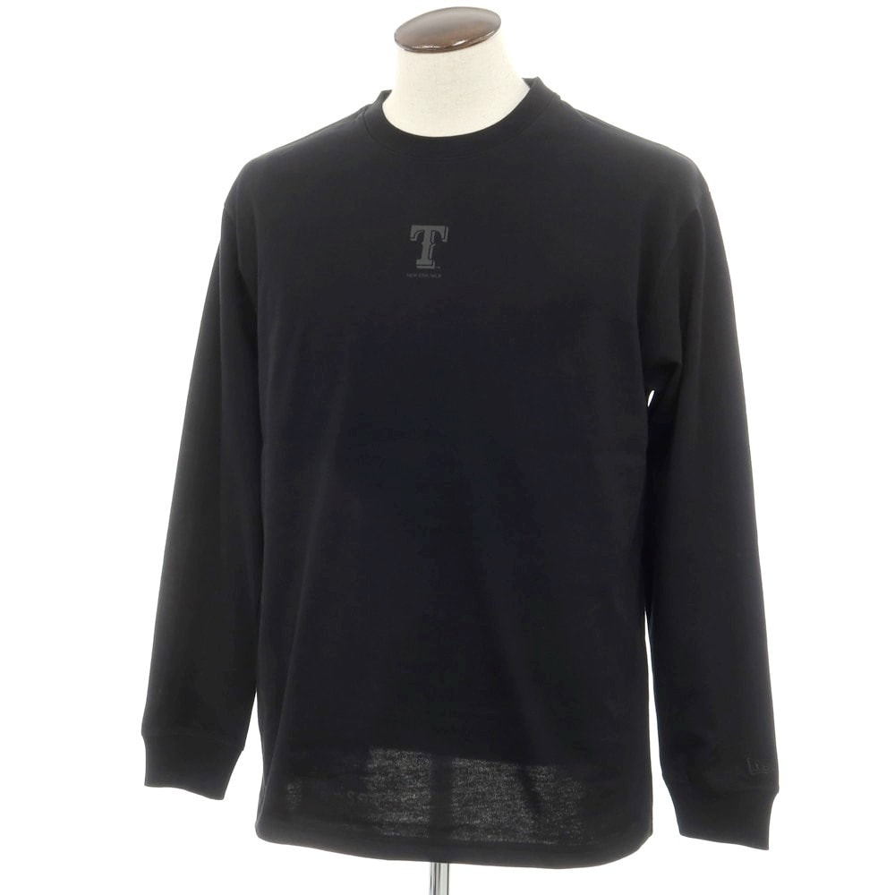 【中古】タカヒロミヤシタザソロイスト TAKAHIRO MIYASHITA The SoloIst. × NEW ERA、MLB 2024年秋冬 コットン 長袖Tシャツ ブラック【サイズXL】【メンズ】