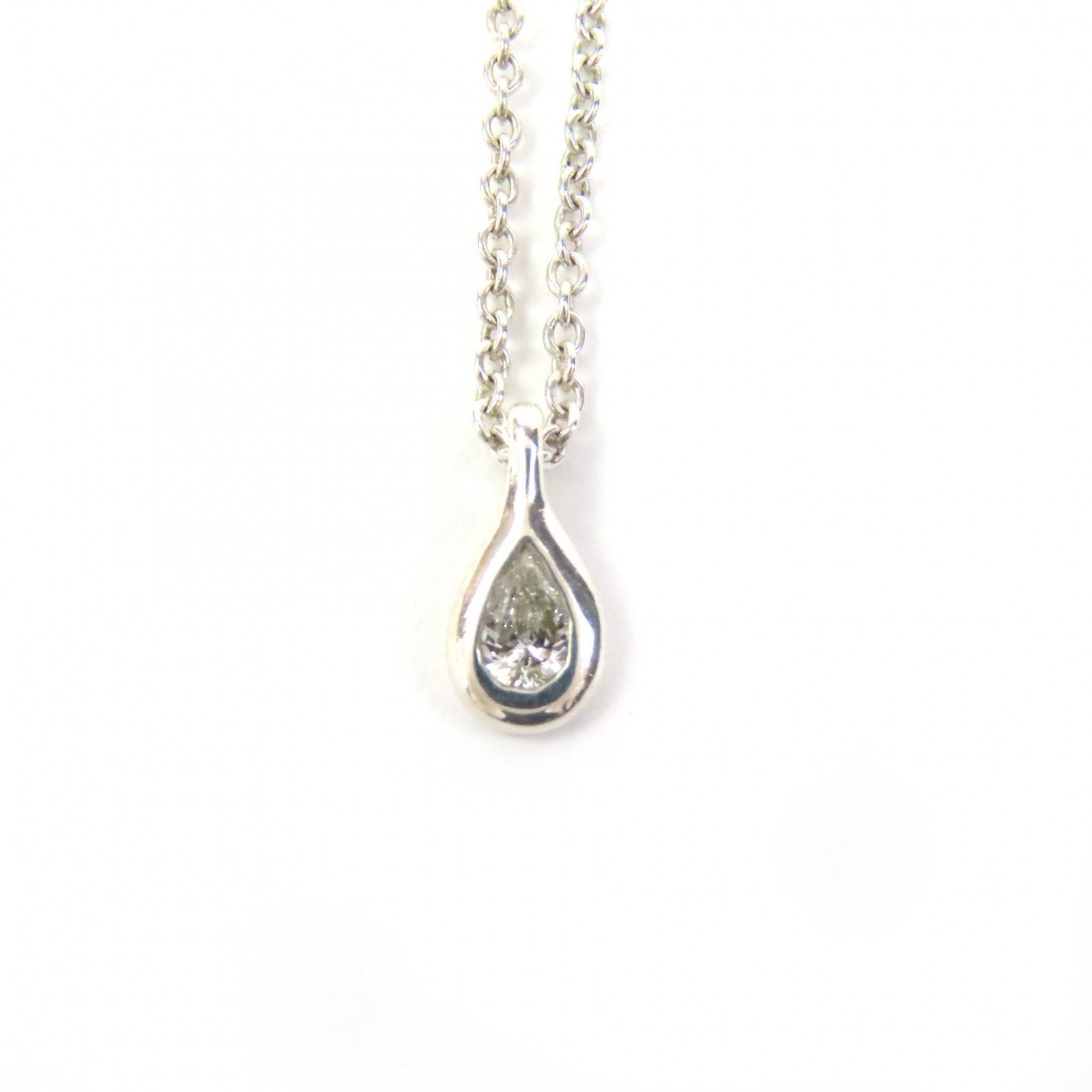 美品 ティファニー ネックレス バイザヤード ペアシェイプ ダイヤモンド 925