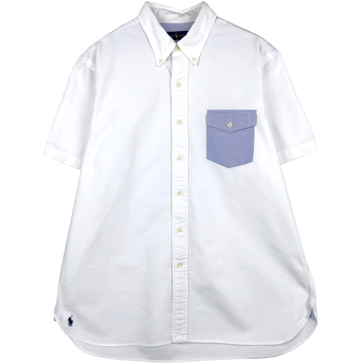 古着 ラルフローレン Ralph Lauren 半袖 ボタンダウンシャツ メンズL相当/eaa623886