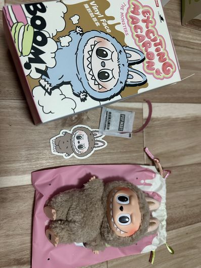 POP MART THE MONSTERS (LABUBU) Exciting Macaron Plush Series TOFFEE