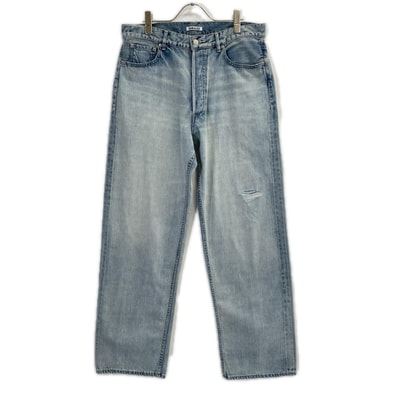 オーラリー 26年製 FADED SELVEDGE LIGHT DENIM WIDE PANTS 32