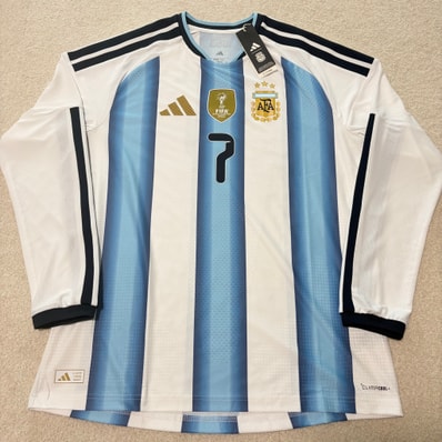 アルゼンチン代表 2026 HOME オーセンティック 長袖 3XL #7 DE PAUL