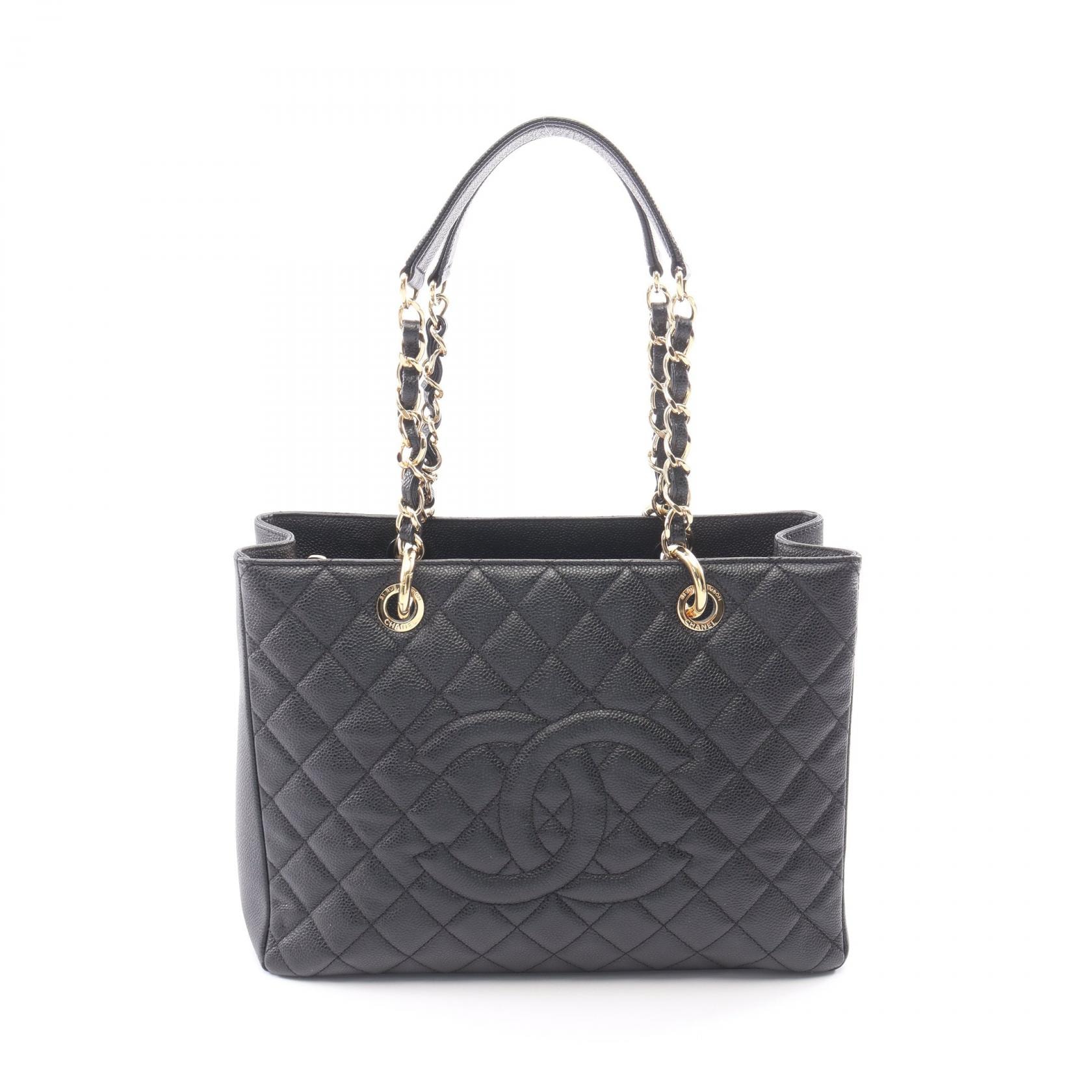 シャネル CHANEL マトラッセ グランドショッピング GST トートバッグ バッグ キャビアスキン(グレインドカーフ) レディース ブラック系 A50995 【中古】