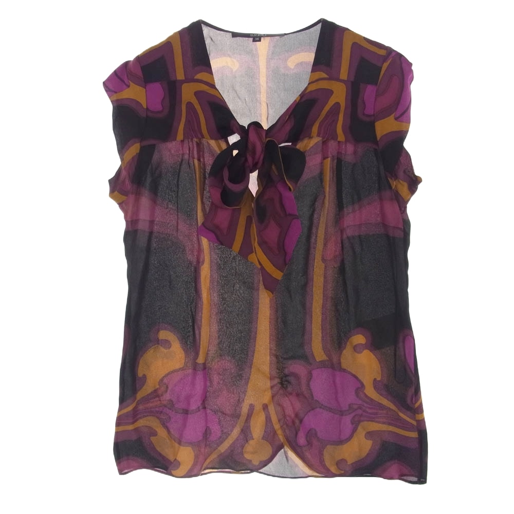 GUCCI グッチ その他トップス 347381 シルク ノースリーブ ブラウス カットソー トップス マルチカラー系 36【中古】