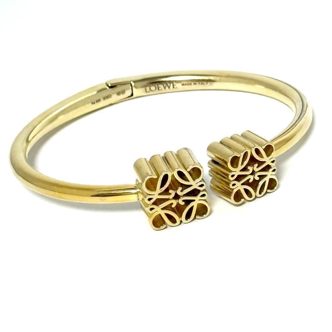 【人気】ロエベ レディース アナグラム バングル カフ ブレスレット L