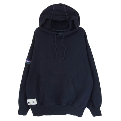 DESCENDANT ディセンダント パーカー HORIZON HOODY ホライゾン フーディー スウェット ロゴ刺繡 パーカー ネイビー系 2【中古】