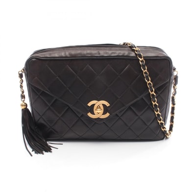 シャネル CHANEL マトラッセ ショルダーバッグ バッグ ラムスキン(羊革) レディース ブラック系 【中古】