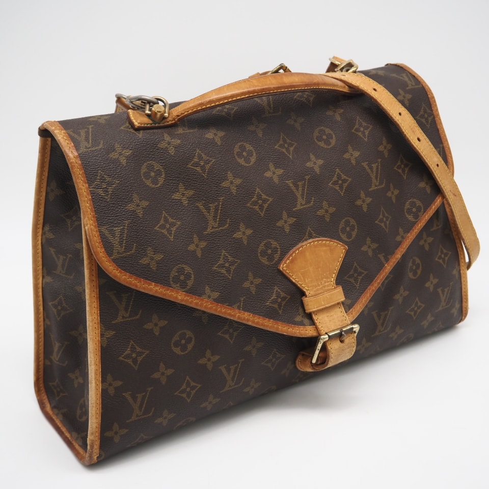 LOUIS VUITTON ルイ・ヴィトン モノグラム ビバリー41 M51121 2wayハンドバッグ ブラウン コーティングキャンバス レザー メンズ