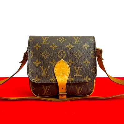 LOUIS VUITTON ルイヴィトン ミニ カルトシエール モノグラム レザー PVC ショルダーバッグ ブラウン
18141