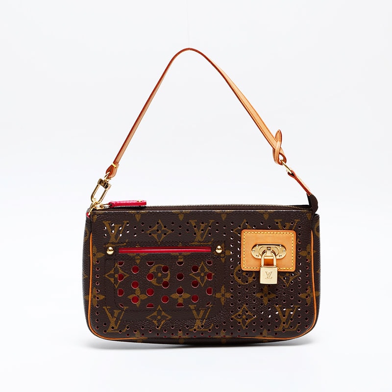 ヴィトン LV 2006年製 モノグラム ペルフォ ポシェット アクセソワール ハンドバッグ【中古】