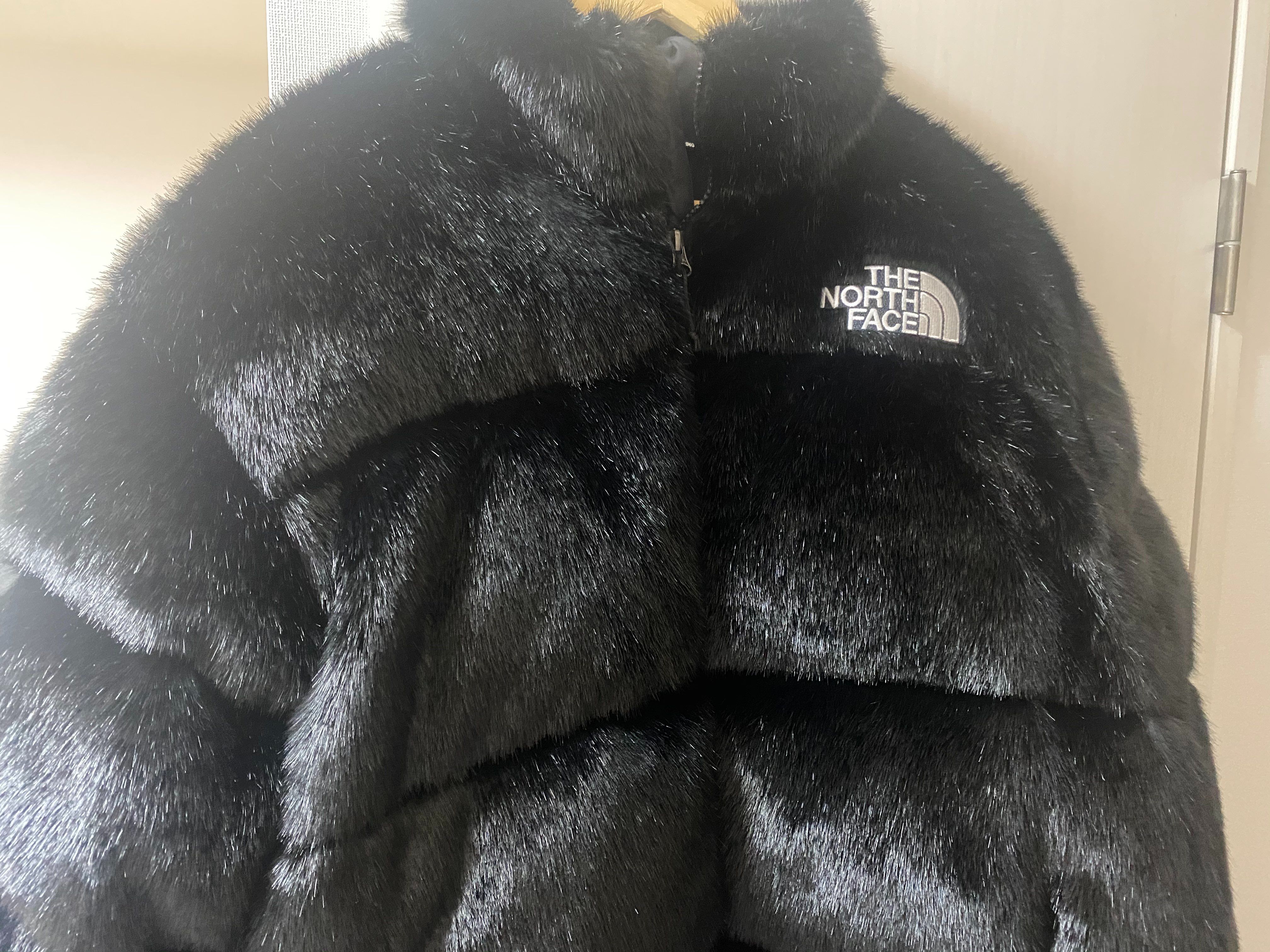 Supreme x The North Face Faux Fur Nuptse Jacket "Black"