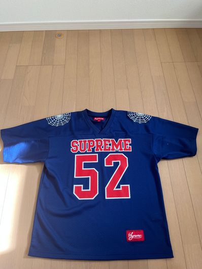 Supreme Spiderweb Football Jersey "Navy"