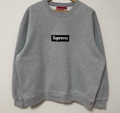 Supreme Box Logo Crewneck "Heather Grey" (22FW)