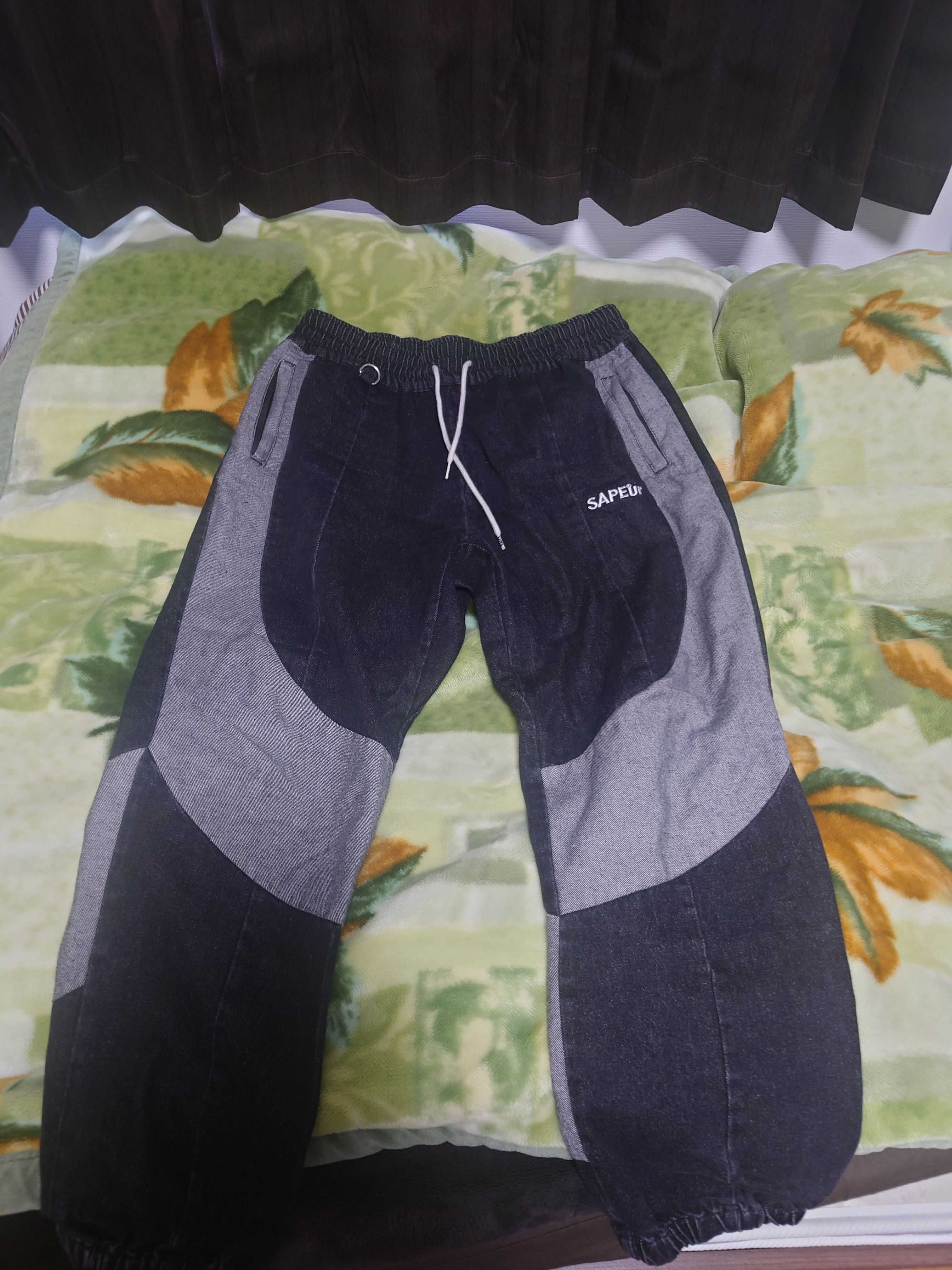 SAPEur DENIM TRACK PANTS "Black"