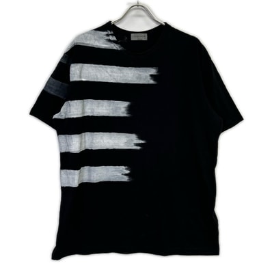 ヨウジヤマモトプールオム 19SS HZ-T50-079 ブラック BRUSHED 5-STRIPE T-SHIRT 3