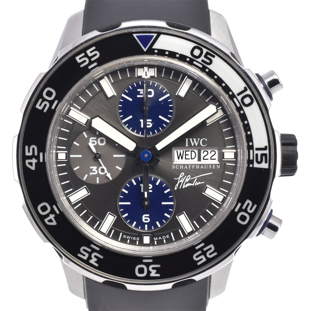 IWC IWC SCHAFFHAUSEN IW376706 アクアタイマー クロノグラフ クストー・ダイバーズ 自動巻き メンズ 美品 箱・保証書付き 腕時計 B#149541
