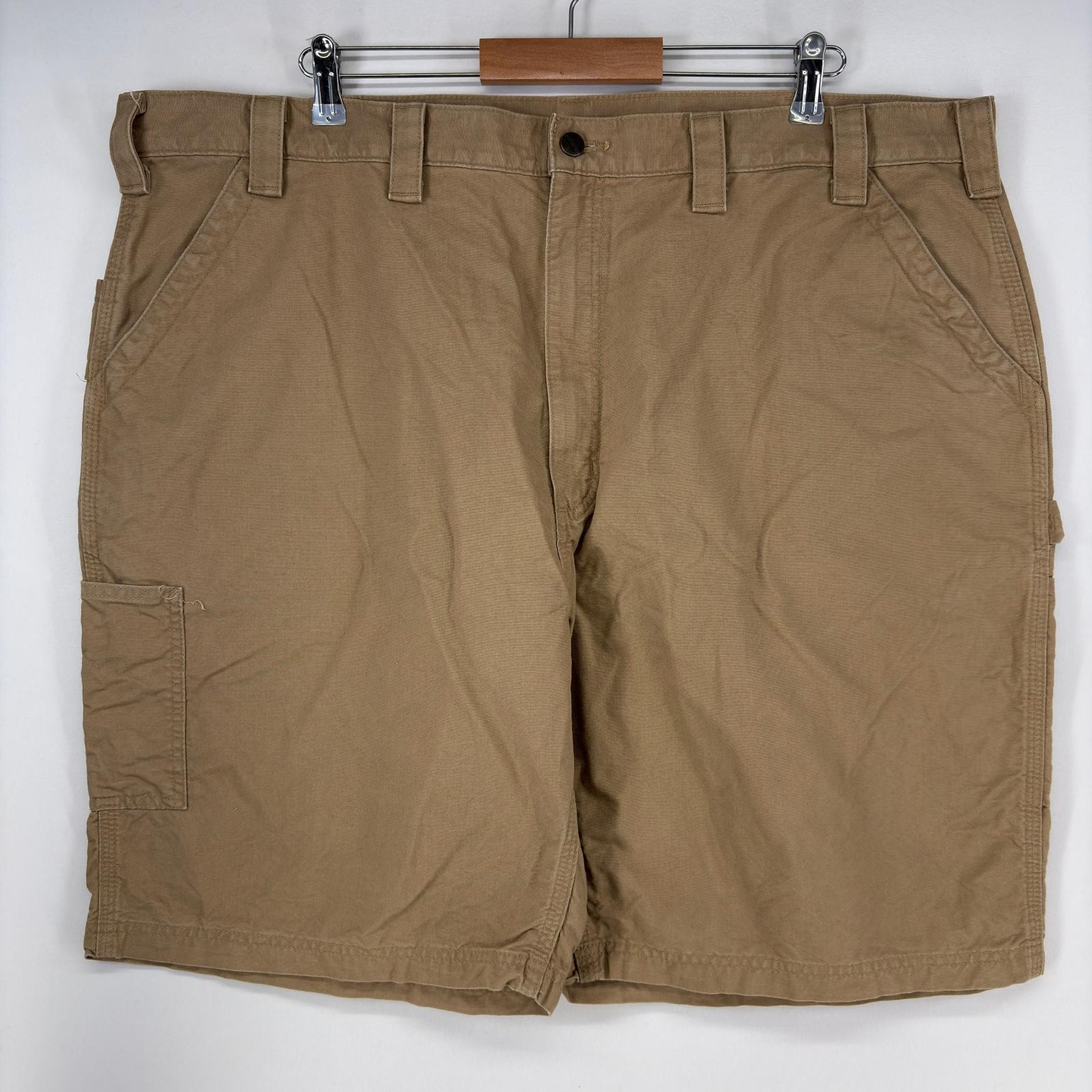 古着 カーハート Carhartt ショートパンツ ペインター ワンポイント 大きいサイズ ハーフパンツ 作業着 ワーク w46  ブラウン メンズ