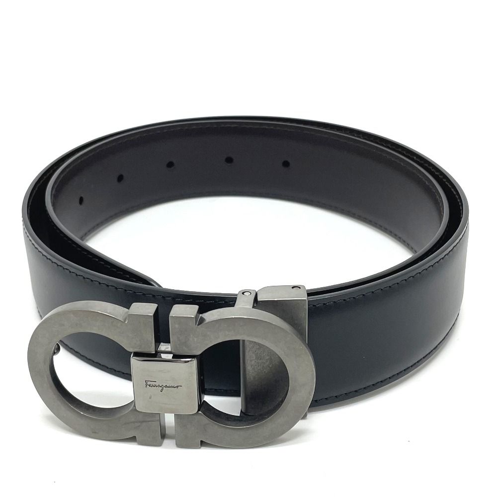サルヴァトーレフェラガモ ガンチーニ ファッション小物 ベルト レザー ブラック