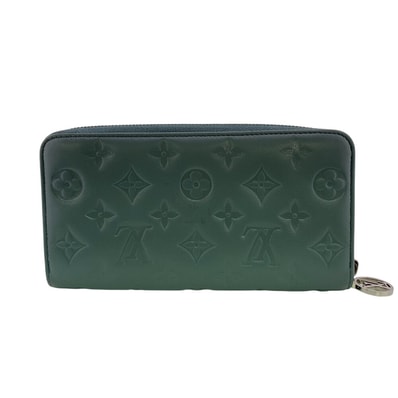 ルイヴィトン LOUIS VUITTON 長財布 モノグラムエンボス ジッピーウォレット 日本限定 M81707 ブルーグラシエール