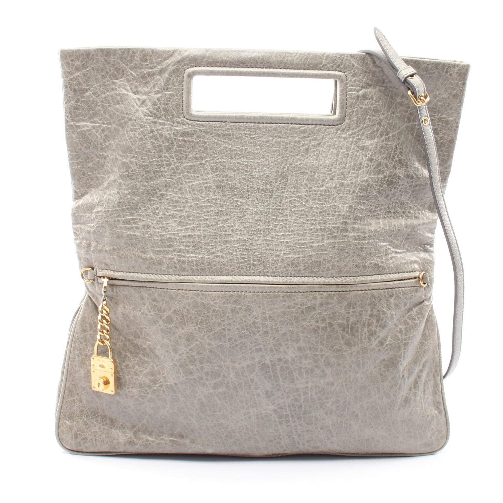 ミュウ ミュウ Miu Miu NAPPA CHARM 2WAY ハンドバッグ バッグ レザー レディース グリーン系 【中古】