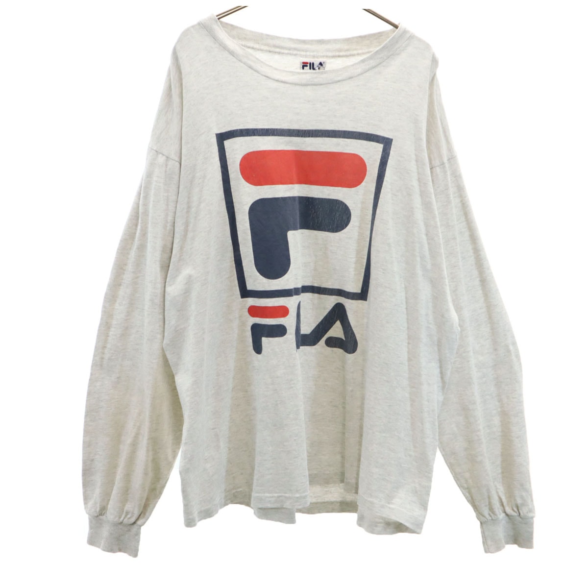 FILA フィラ 90s USA製 オールド 長袖 Tシャツ L グレー ロンT