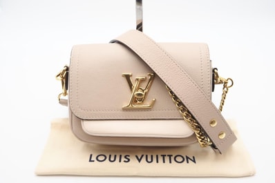 美品 LOUIS VUITTON ルイ・ヴィトン ロックミー テンダー M58554 2wayショルダーバッグ グレージュ ベージュ クリーム ブルー グレインカーフレザー レディース