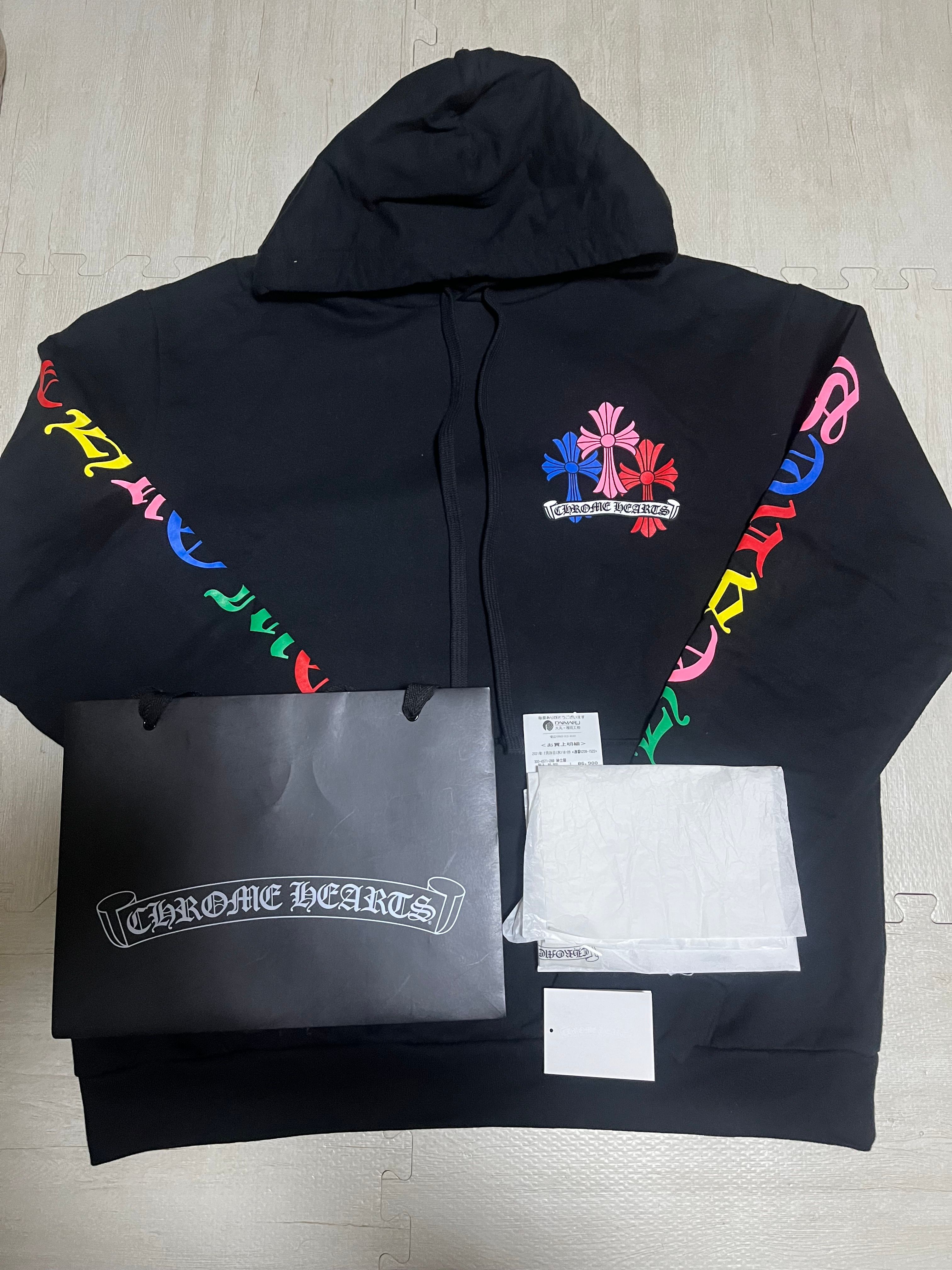 Chrome Hearts Multi Color Cross Cemetery Pullover Hoodie "Black"