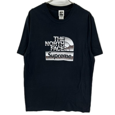 ノースフェイス 【×Supreme】18SS NT31808I ブラック Metallic Logo Tee L
