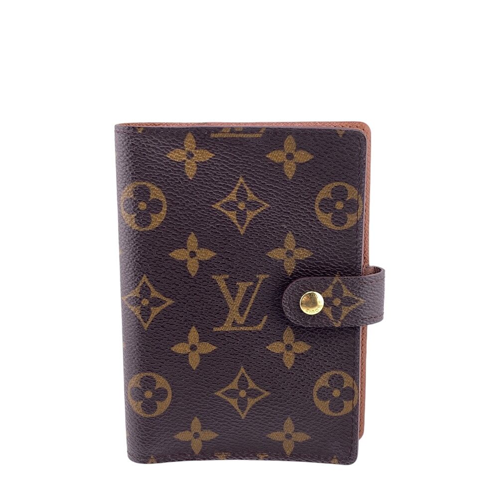 ルイヴィトン LOUIS VUITTON 手帳カバー モノグラム アジェンダPM 二つ折り R20005 ブラウン