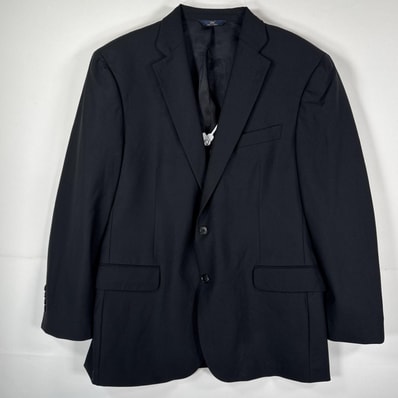 古着 ブルックスブラザーズ Brooks Brothers テーラードジャケット ブレザー スーツ 43R ブラック 無地 メンズ