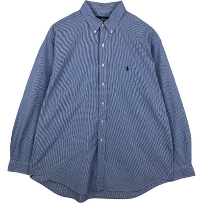 古着 ラルフローレン Ralph Lauren BLAKE 長袖 ボタンダウンチェックシャツ メンズXL相当/eaa615262