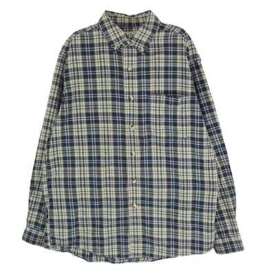 L.L.Bean エルエルビーン 長袖シャツ 00s ボタンダウン チェック 長袖 ネルシャツ グリーン系 M【中古】