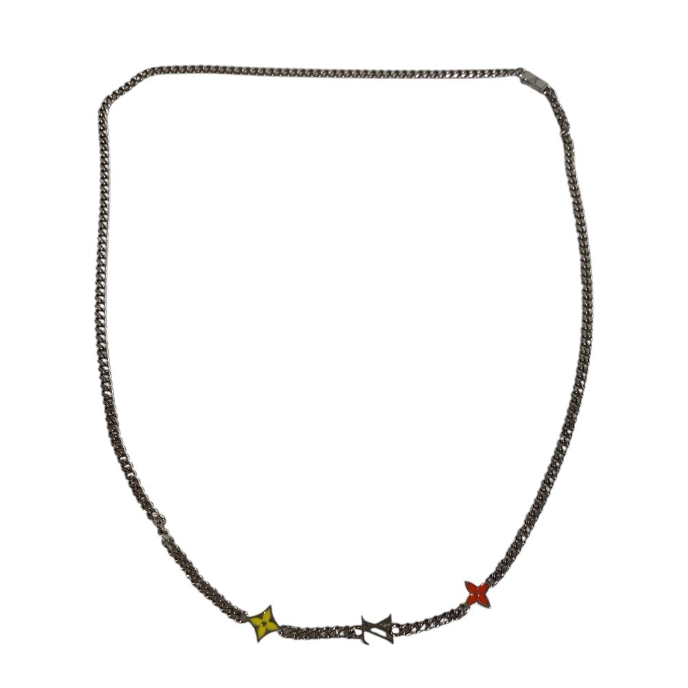 ルイヴィトン LOUIS VUITTON ネックレス モノグラム ロウ M01951 ロングネックレス チェーン アクセサリー ネックレス メタル シルバー