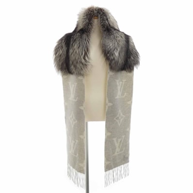 ルイヴィトン LOUIS VUITTON エシャルプ レイキャビック ファー M70722 MUFFLER