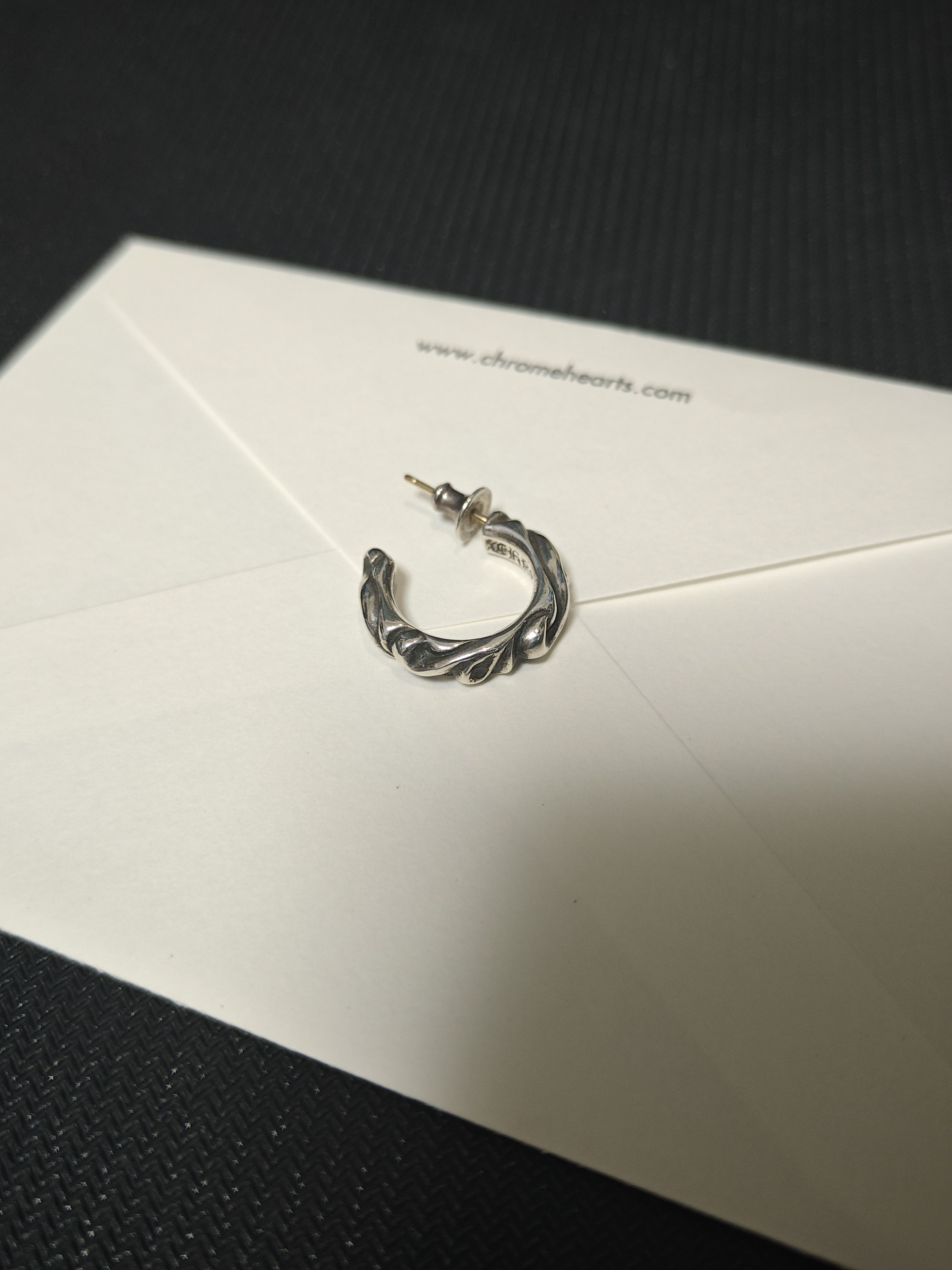 Chrome Hearts Hoop Scroll 1 Earrings "Silver"