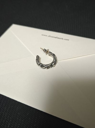 Chrome Hearts Hoop Scroll 1 Earrings "Silver"