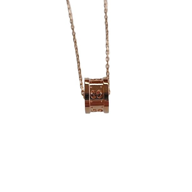 GUCCI グッチ GGアイコン トワール ネックレス 750PG K18ピンクゴールド ゴールド  レディース【中古】