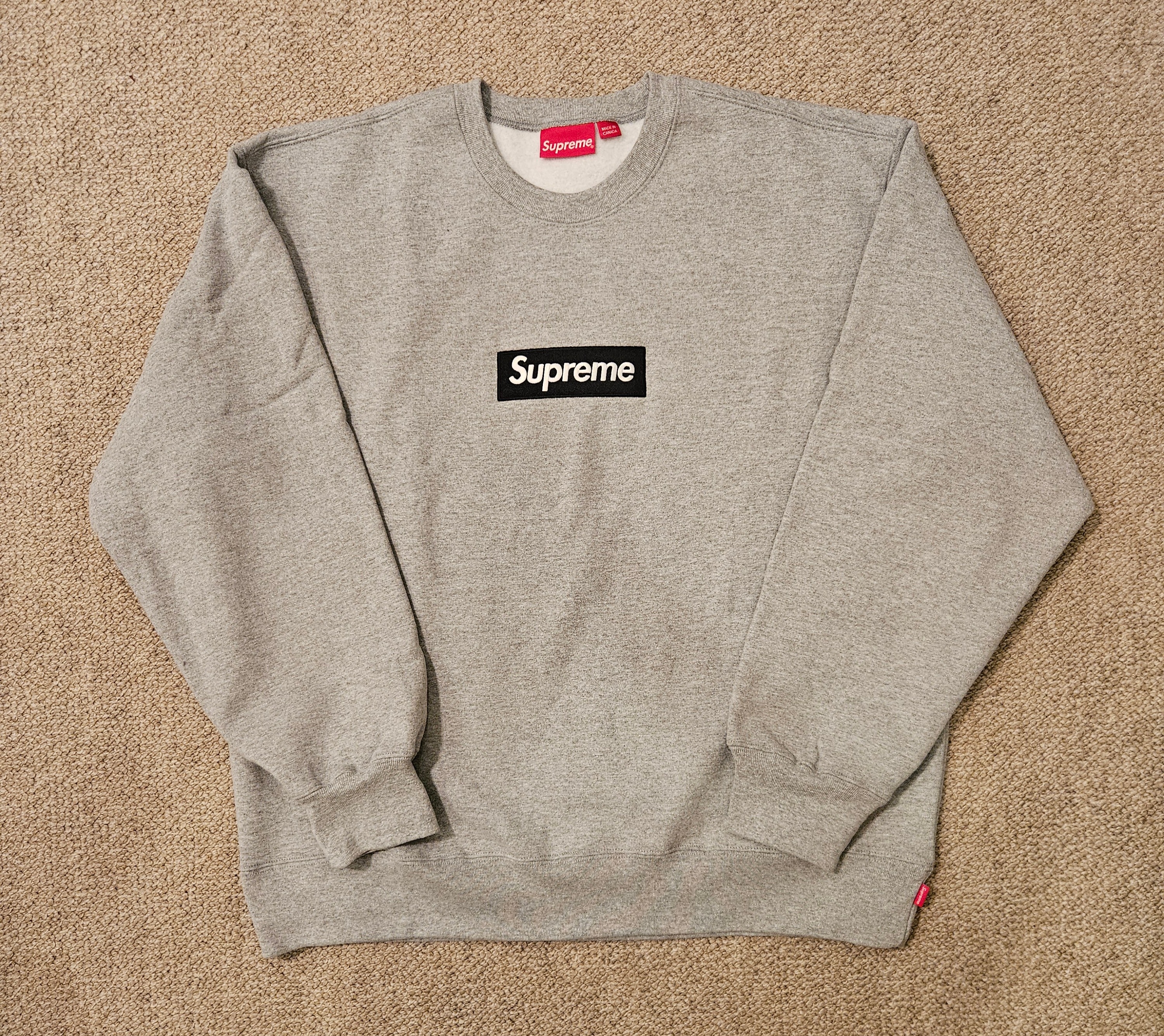 Supreme Box Logo Crewneck "Heather Grey" (22FW)