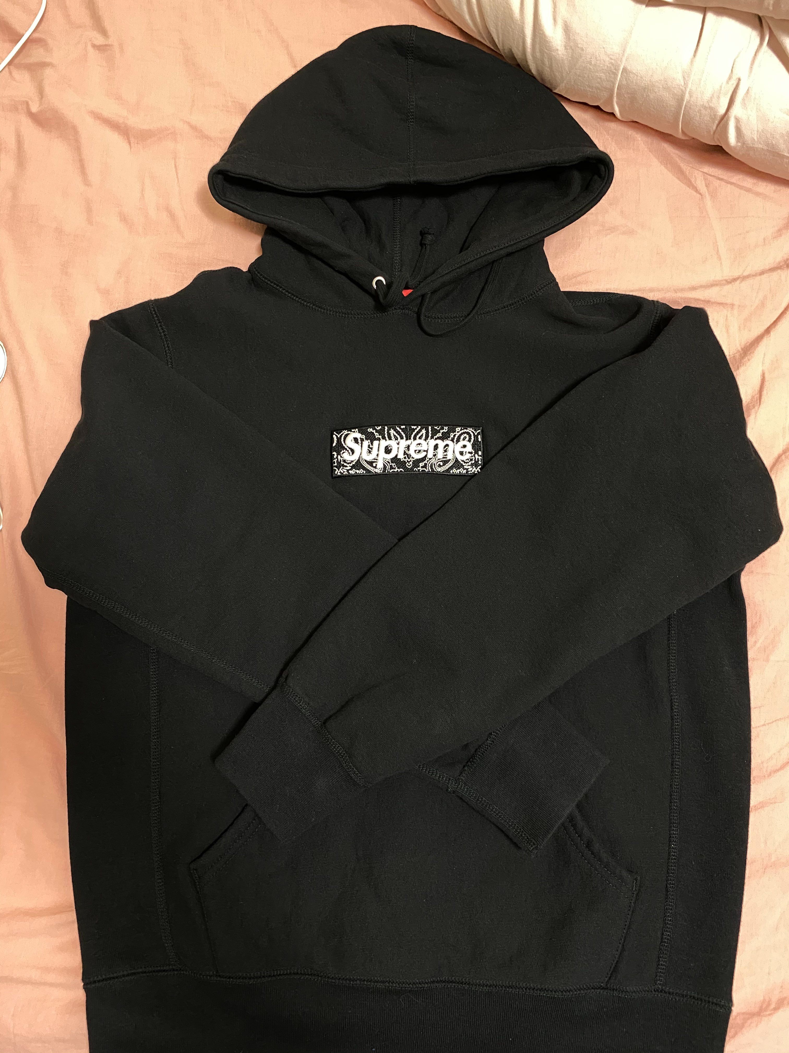 Supreme Bandana Box Logo Hooded Sweatshirt "Black"
