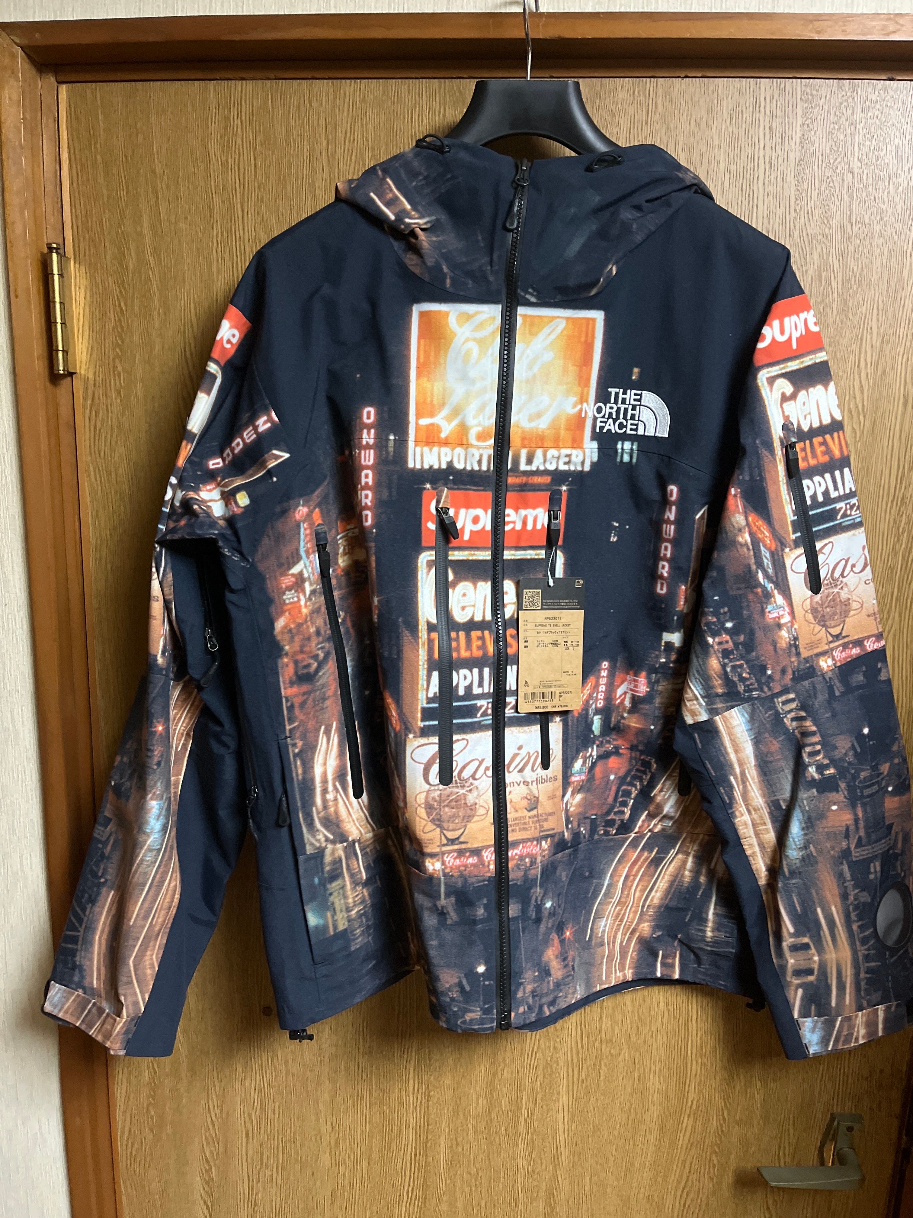 Supreme x The North Face Taped Seam Shell Jacket "Times square" NP52207I x NF0A82RK