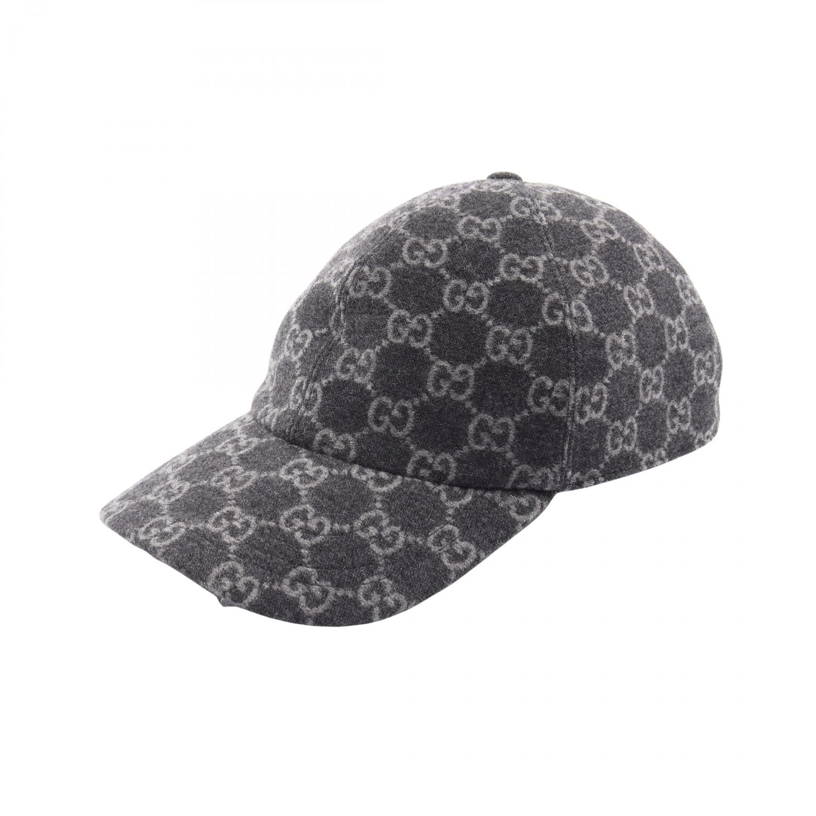 B (目立った傷や汚れなし)】グッチ GUCCI GG柄 フランネル キャップ