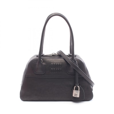 ミュウ ミュウ Miu Miu ヴィヴァン 2WAY ハンドバッグ バッグ レザー レディース ブラック系 5BB2002BBLF0002 【新品】