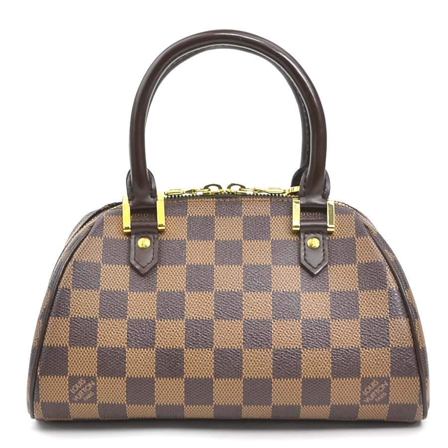 ルイ ヴィトン LOUIS VUITTON ハンドバッグ ダミエ リベラ ミニ ダミエキャンバス ブラウン ゴールド レディース N41436【中古】 e62243k