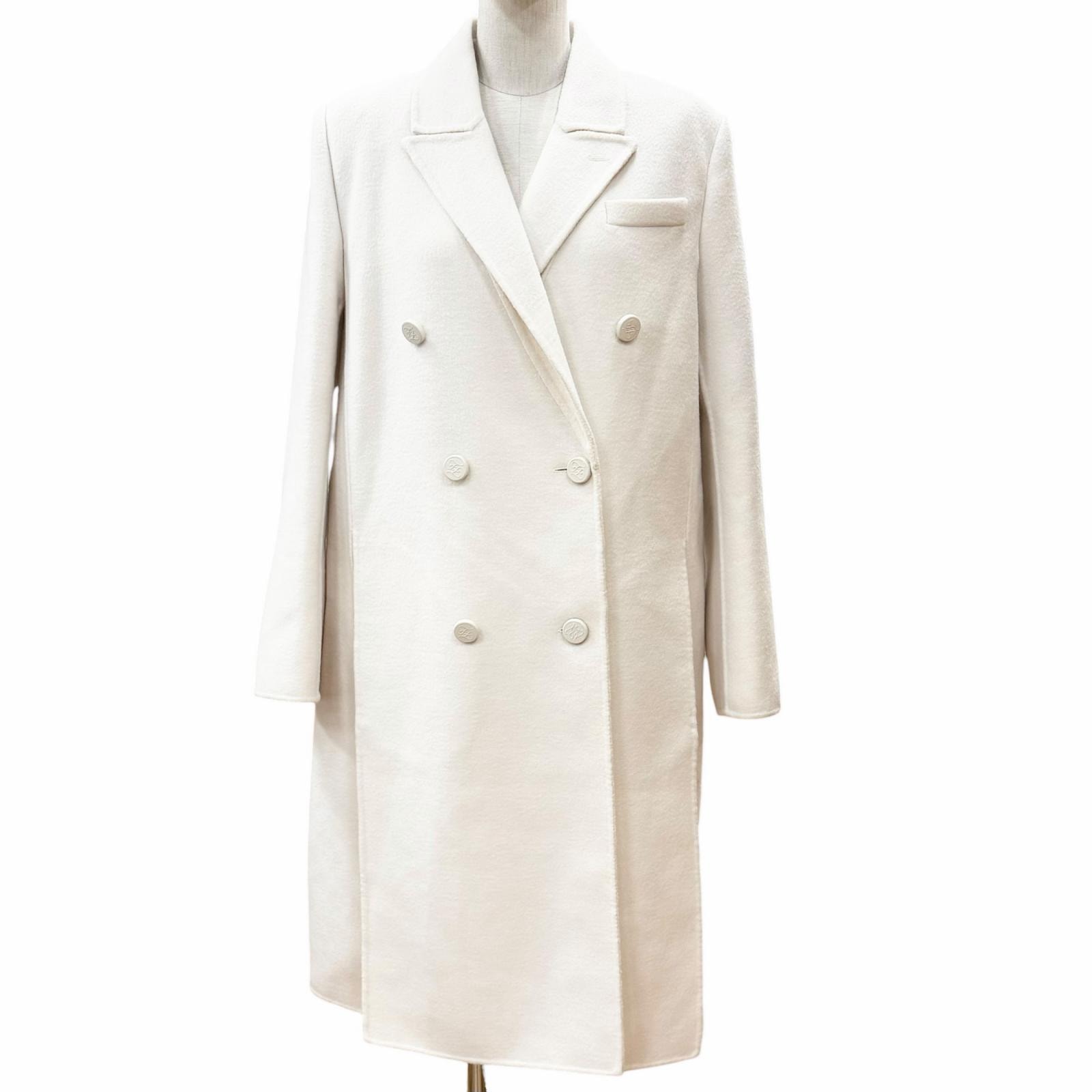 極美品 フェンディ コート ホワイト レディース 40 FF8839